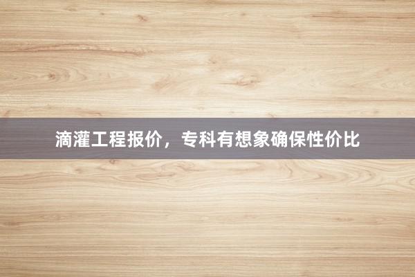 滴灌工程报价，专科有想象确保性价比